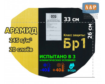 Баллистический пакет для пятиточечника "Краб". Арамид (кевлар). Класс защитной структуры Бр 1.