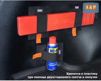 Багажные ремни "Вертикаль-Мини" для пластика. Комплект из 3-х штук. Цвет: черный.