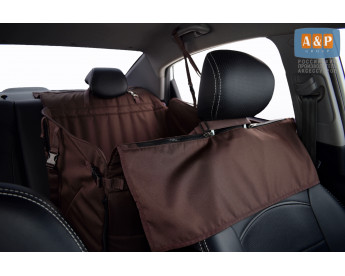 Автогамак Happy Dog Premium (Хэппи Дог Премиум). На половину сиденья. Цвет: коричневый.