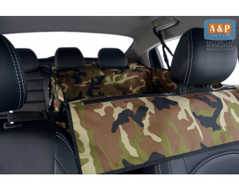 Автогамак Happy Dog Premium (Хэппи Дог Премиум). На 2/3 заднего сиденья. Цвет: камуфляж.