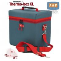 Термосумка "Thermo-box" (Термо-бокс). Размер XL. Цвет: маренго с красной окантовкой.