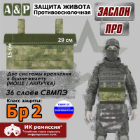 Защита живота противоосколочная "Заслон ПРО". Класс защиты Бр 2. Цвет: A-TACS FG.