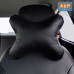 Подушка-косточка автомобильная под шею. Большая. Экокожа. 